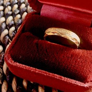 22kt gold overlay Midcentury design ring